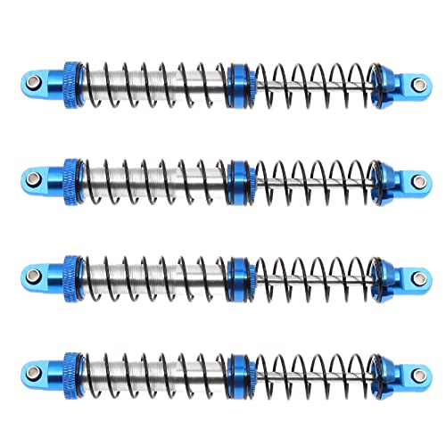 4Pcs Metal Shock Absorbers Oil Damper Adjustable RC Crawler Shock RC Damper Springs Compatible With 1/10 Axial SCX10 II 90046 Traxxas TRX4 RC4WD D90 TRX6 Redcat Gen 8 RC Crawler Car(120MM) - size: 120MM