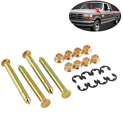 Door Hinge Pin and Bushing Kit Hinge with Pin LEDAUT Replacement for Ford F150-F350 Bronco SUV - size: OT240
