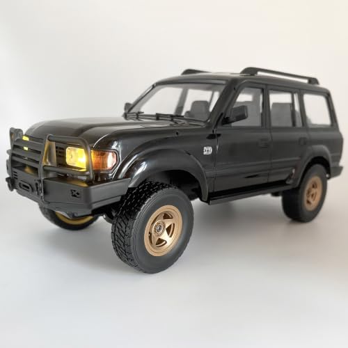 WPL D54 RC Truck 4x4 Off Road Drift RC Car 1/16 Scale RTR LC80 Style | Remote Control Truck 280 Brushed Motor Full Proportional Upgraded Chassis Spare Drift Tires Hobby Toy for Adult