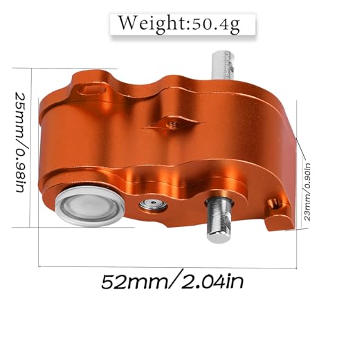 LCG Middle Transmission Gearbox Upgrades Part for 1/10 RC Crawler car SCX10 SCX10 ii 90047 Wraith,Aluminum Center Transmission Gearbox Hops up,Orange - color: Orange(parts)
