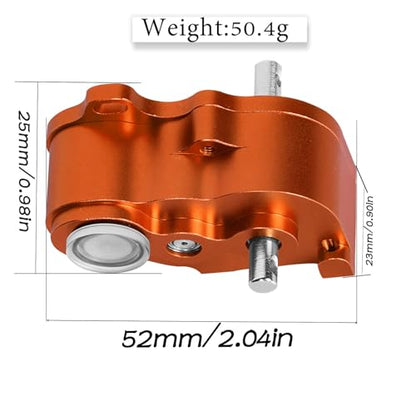 LCG Middle Transmission Gearbox Upgrades Part for 1/10 RC Crawler car SCX10 SCX10 ii 90047 Wraith,Aluminum Center Transmission Gearbox Hops up,Orange - color: Orange(parts)