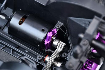 GPM 7075-T6 Alloy rc Adjustable Motor Mount Compatible with ARRMA 1/16 Quake Grom Gorgon RC Model Car, Upgrade Part (Purple) - color: Purple