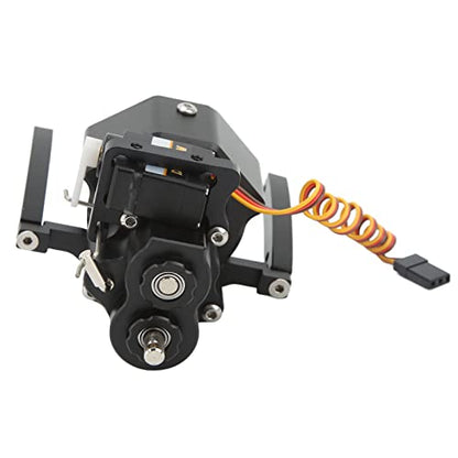RC Front Gear Box Aluminium Alloy Double Speed CNC Machined for SCX10 1/10 Crawler Anodized Surface Gear Box for RC Car Enthusiasts (Black) - color: Black