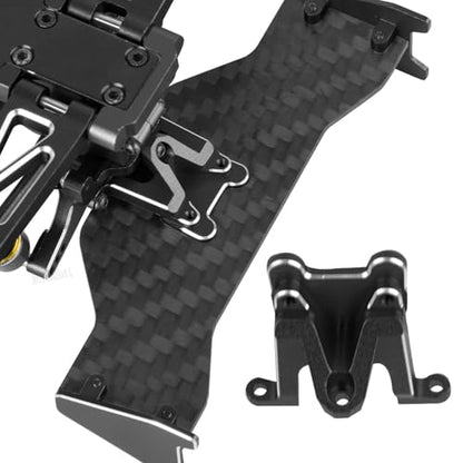 RC Aluminium Upgrades Part for L0S1 1/24 1/28 Micro-B(LOS00007)/Micro-T(LOS-1392) 2S 2WD,Front Bumper/Rear Wing Mount/Front Bulkhead Skid Plate/Servo Mount/Bearings Kit,Black - color: Black-(upgrades Part）