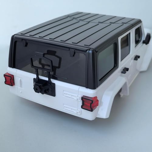 6.10inch/155mm Wheelbase Shell ABS Hardtop Body Kit Replacement Part for TRX4M Bronco Defender AX8560 1/18 RC Crawler Chassis (White) - color: White
