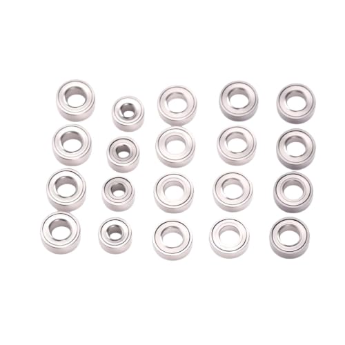 20-Piece Stainless Steel RC Bearing Kit | 3x6x2mm 3x6x2.5mm 2x5x2.5mm for Axial SCX30 1/30 Crawler