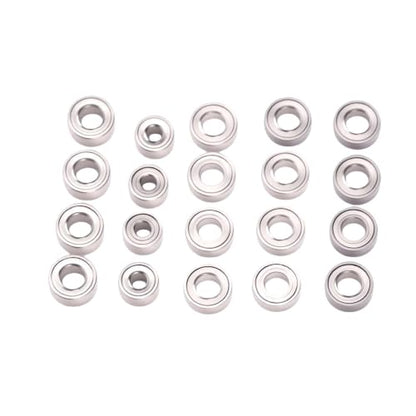 20-Piece Stainless Steel RC Bearing Kit | 3x6x2mm 3x6x2.5mm 2x5x2.5mm for Axial SCX30 1/30 Crawler