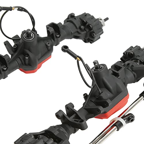 RC Car Axles, Rustproof 2 Pcs 45° Steering Angle Front Rear Portal Axle Assembly Sturdy for Traxxas 1/10 RC Crawler Car