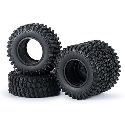 4PCS 1.0" Crawler Tires Rubber Wheel Tires Set for 1/24 Axial SCX24 90081 AXI00001 AXI00002 AXI00005 AXI00006 RC Crawler Car (50mm) - size: 50mm