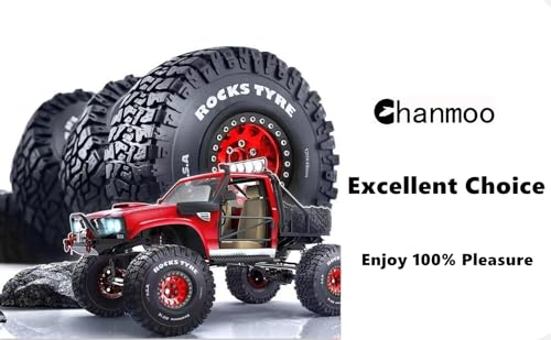 1.9 RC Crawler Tires With Foam Insert Rubber Mud Tyres 120mm For 1/10 RC Crawler Car Axial SCX10 90046 AXI 03007 TRX4 Tamiya CC01 Redcat Gen8 RC4WD 1.9 inch Beadlock Wheel Rims 4PCS