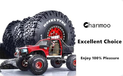 1.9 RC Crawler Tires With Foam Insert Rubber Mud Tyres 120mm For 1/10 RC Crawler Car Axial SCX10 90046 AXI 03007 TRX4 Tamiya CC01 Redcat Gen8 RC4WD 1.9 inch Beadlock Wheel Rims 4PCS