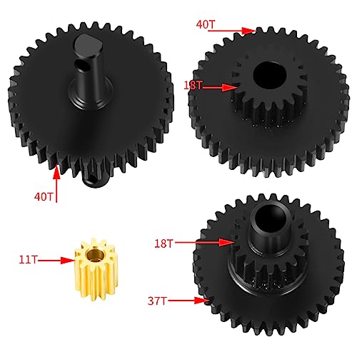 Steel Transmission Pinion Gear Set for TRX4M Defender, Bronco, K10 High Trail, F150 1/18 RC Crawler Car Upgrade Parts - style: 16.6:1