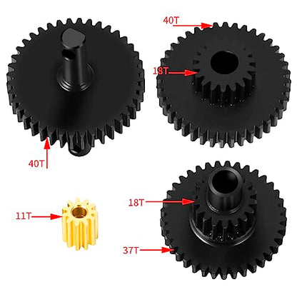Steel Transmission Pinion Gear Set for TRX4M Defender, Bronco, K10 High Trail, F150 1/18 RC Crawler Car Upgrade Parts - style: 16.6:1