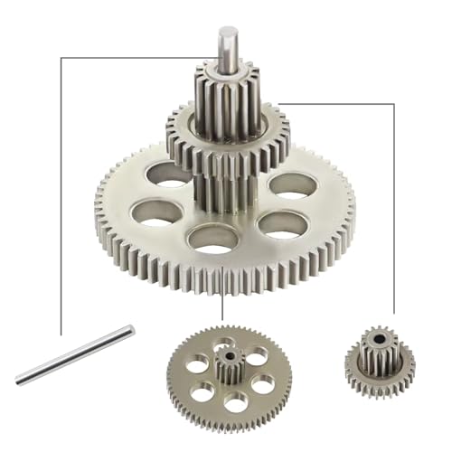 RC car Components Compatible with FMS for FCX24 for FCX18 for LC80 1/24 1/18 RC Crawler Upgrade Parts Steel Transmission Gear Complete Gearbox Gears Set