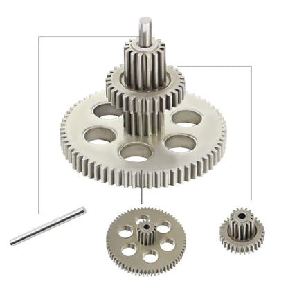 RC car Components Compatible with FMS for FCX24 for FCX18 for LC80 1/24 1/18 RC Crawler Upgrade Parts Steel Transmission Gear Complete Gearbox Gears Set