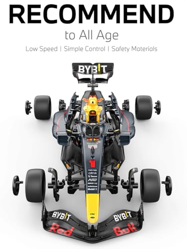 RASTAR Build Your Own RC Car RedBull F1 Kit with Remote, Motor & DIY Decals | Officially Licensed, Ideal Gift, 55PCs 1/16 Scale Formula 1 Model Car Building Kit for Play & Display, 92600