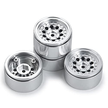 Aluminum 1" Micro RC Beadlock Wheels Rims for All 1:24 Axial SCX24 | 1/24th SCX-24 Deadbolt Base Camp Gladiator RC Crawler Car Upgrades Parts