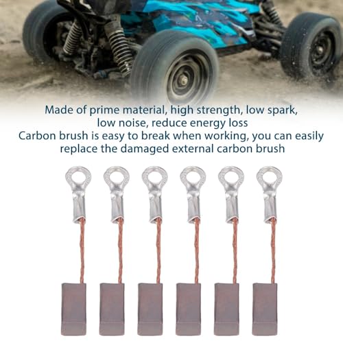 6Pcs RC Carbon Copper Motor Brushes 35mm for 540 550 Brushed Motor 1/10 Crawler Hobby Replacement Parts
