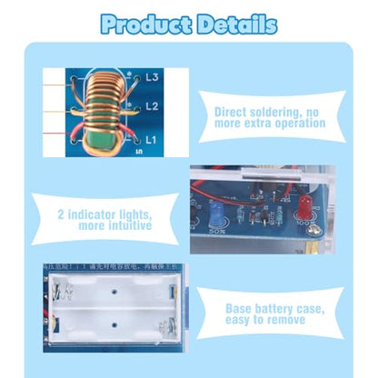 MiOYOOW Soldering Practice Kit, STEM Electronics Project Kit, DIY Electromagnetic Coil Shooting Game, Physics Experiment Kit for Teens & Adults