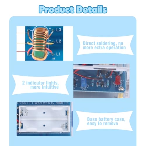 MiOYOOW DIY Electromagnetic Coil Shooting Soldering Kit for Teens & Adults | STEM Electronics Soldering Practice Kit, DIY Shooting Game, Physics Experiment Project for School Learning