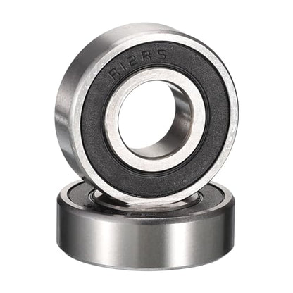 R12-2RS Deep Groove Ball Bearings, ID 3/4" x OD 1-5/8" x Width 7/16" Double Rubber Sealed Ball Bearing Pre-Lubricated Chrome Steel Z2 Lever 2pcs - size: R12-2RS 3/4"x1-5/8"x7/16"