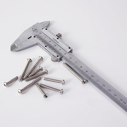 M4 x 30mm 35mm 40mm 45mm 50mm Button Head Socket Cap Screws Bolts, Stainless Steel 304, Metric Allen Hex Drive, Bright Finish, Fully Threaded, Assortment Kit 50PCS - size: Button M4x30-50 mm