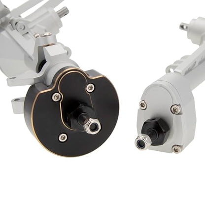 MEUS RACING Capra 1.9 Portal Axles Kit with Isokinetic 3-Section CVDs and Ackerman Steering Structure for Axial Capra 1.9 4X4 and DIY SCX10 SCX10 II Upgrades Parts (Standard-Silver) - color: Standard-silver