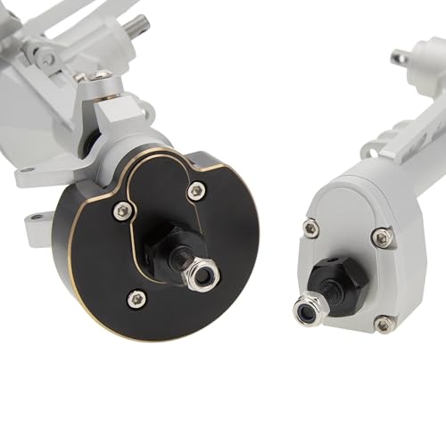 MEUS RACING Capra 1.9 Portal Axles Kit with Isokinetic 3-Section CVDs and Ackerman Steering Structure for Axial Capra 1.9 4X4 and DIY SCX10 SCX10 II Upgrades Parts (Standard-Silver) - color: Standard-silver