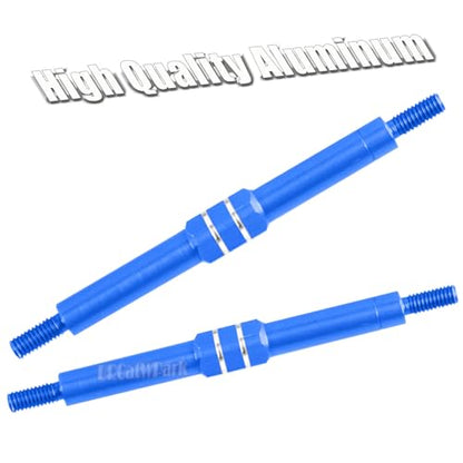 Adjustable Front Rear Toe Links Push Rods Upgrades Part for 1/16 Mini E-Revo Summit Truck,RC Aluminum Turnbuckles Camber Links,Steering Tie Rod,Suspension Pushrod Linkage Set,Navy Blue - color: Navy Blue -(Aluminum Links)