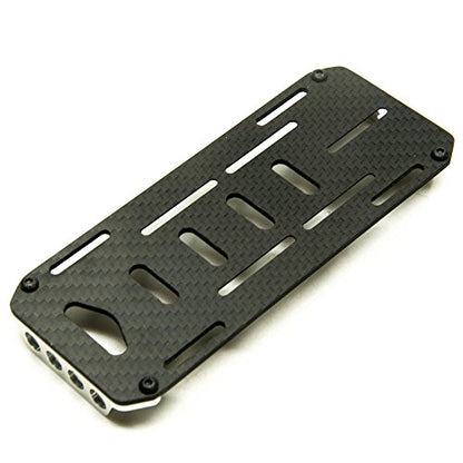 RC Battery Mount Plate, Carbon Fiber Battery Tray Protection Plate Black Battery Mounting Plate for Axial SCX10 CC01 F350 D90 1/10 RC Crawler Car Upgrades Accessories (Silver) - color: Silver