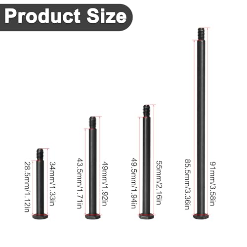 LRFHL Suspension Pin Set Steel for TRAXXAS 1/5 X-MAXX 6S/8S 1/6 XRT RC Car | Front Rear Suspension Arm Pin Screw Set Repair Kit RC Upgrade Parts