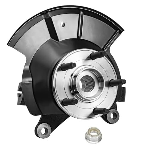 Detroit Axle - FWD Front Right Steering Knuckle CV Axle for 11-14 | Ford Edge, 11-15 Lincoln MKX, Passenger Side Steering Knuckle & Wheel Bearing Hub CV Axle 2011 2012 2013 2014 Replacement - size: 2UX48706/Pair