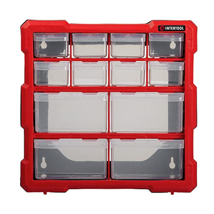 Small Parts Organizer - 12 Removeable Bin Drawers - Tool Box for Storing Hardware and Garage Organization - For Screws, Bolts, Legos, Arts and Crafts - 10” x 10” x 6” - BX08-4024 - style: 12 Drawers