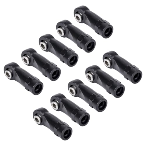 20Pcs RC Linkage Rod Ends,M3 Ball Joint Head Set for Traxxas TRX-4 Axial SCX10 HSP 90046 90047 1/10 RC Crawlers Car Upgrade Parts (20pcs Bent A) - style: 20pcs Bent A
