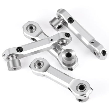 4Pcs Aluminum Anti-Roll Sway Bar Suspension Arm Linkage，Silver | Upgrade Parts, For 1/5 Losi DBXL 2.0 RC Car - color: Silver