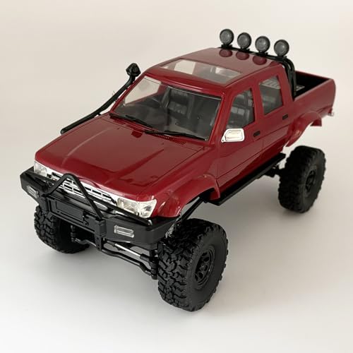 HLSFWDRIVE RC Rock Crawler 4x4 WPL C64-1 Remote Control Truck Off Road | 1/16 Scale RC Crawler RTR All Terrain 260 Motor 2.4GHz Full Proportional Upgraded Chassis Hobby Car for Adult