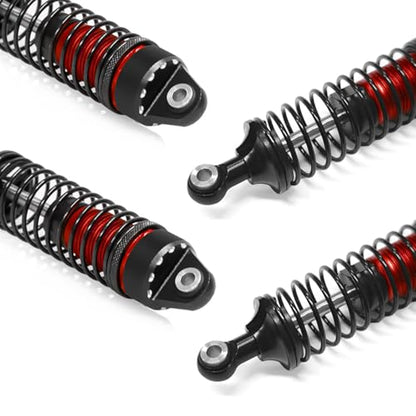 Aluminum RC Shock Absorber Set Damper for Arrma 1/18 Granite Grom 1/16 Mojave Grom 1/14 Typhon Grom RC Truck Upgrade Parts 4pcs/Set,Replace # ARA330806(Red)