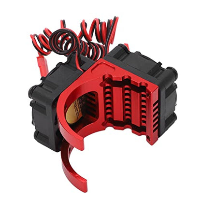 Sonew RC Motor Heatsink Cooling Fan Combo with Dual Fans and Aluminum Alloy for 550 3650 3660 3670 3674 Motors 36mm Diameter Red (Red) - color: Red