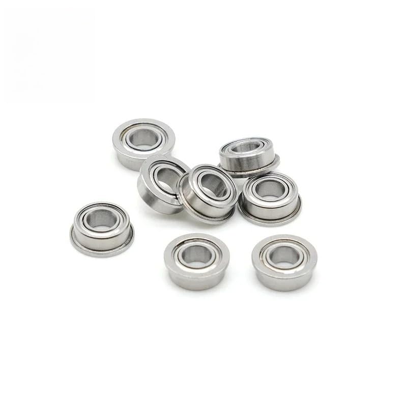 10pcs F604ZZ Flange Ball Bearing 4x12x4mm ABEC-7 Metal Shield ZZ for Drone Micro Motor Precision Instruments - size: F604ZZ 4x12x4