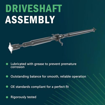 936-846 Rear Drive Shaft Assembly Axle Driveshaft | Compatible with Ford Edge 2007-2014 Lincoln MKX 2007-2014; Replace OE 65-2027, DT4Z4R602A, 7T4Z4R602A - color: Rear Drive Shaft, size: 936-846, 65-2027