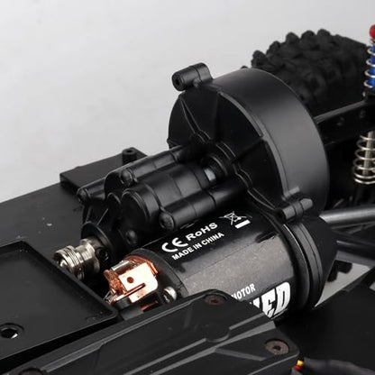 Hobbypark Transmission Gearbox with Motor Pinion Gear for Axial SCX10 SCX10 II 90046 90047 1/10 RC Crawler Cars, Plastic Shell Housing