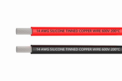 TUOFENG 14 AWG Electrical Wire - Flexible Tinned Copper, Red/Black 20ft - size: 14 AWG 2 colors wire 10ft