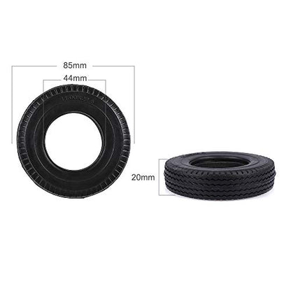 GoolRC 4pcs Trailer Car Rubber Tires for 1/14 Tamiya Tractor Truck RC Climber Trailer