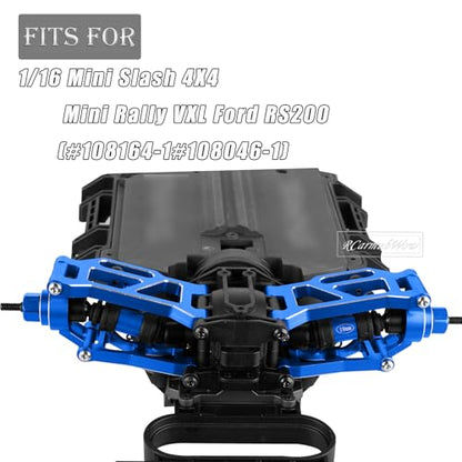 RC Upgrade Parts for Mini Slash 4X4,Mini Rally VXL Ford RS200(#108164-1#108046-1),RC Front Rear Driveshafes CVD Axles,Turnbuckles Camber Links,Replaces #10850#10843,Navy Blue - color: Red(1set)