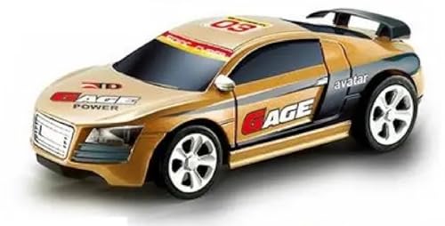 Mini RC 1:58 Scale Small Pocket Portable Micro Racing Car Can Miniature Coke Can Upgraded 2.4G Wireless Radio Remote Control for Multi-Users (Qty. 1 = 1 Can) (Gold) - color: Gold