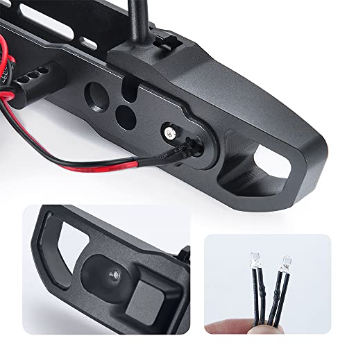 MOHERO Metal RC Front Bumper with Lights for 1/10 Axial SCX10 III AXI03006 Gladiator AXI03007 Wrangler RC Crawler Car Accessories