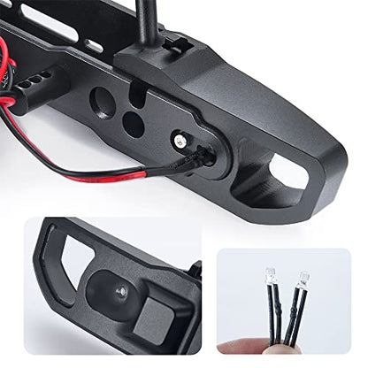 MOHERO Metal RC Front Bumper with Lights for 1/10 Axial SCX10 III AXI03006 Gladiator AXI03007 Wrangler RC Crawler Car Accessories