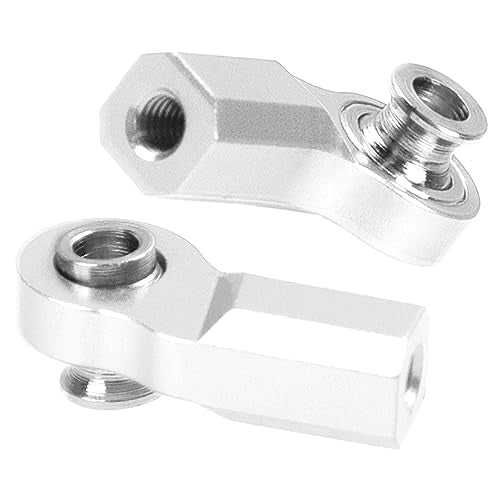 6Pcs Vgoohobby Metal M3 Tie Rod End Bend Ball Head Holder Link Compatible with Axial SCX10 Traxxas TRX4 Tamiya CC01 Axial SCX10 1/10 RC Car (Silver) - color: Silver