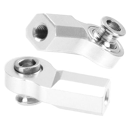 6Pcs Vgoohobby Metal M3 Tie Rod End Bend Ball Head Holder Link Compatible with Axial SCX10 Traxxas TRX4 Tamiya CC01 Axial SCX10 1/10 RC Car (Silver) - color: Silver