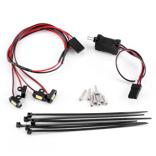 MORLORDY M1.4 M2.0 RC Rock Lights Kit with Controller - RC Chassis Underglow Lights for TRX4M Ascent18 FCX24 FCX18 1/18 RC Crawler Cars Upgrade Parts